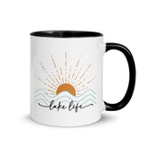 Stylish "Lake Life" Artwork Ceramic Mugs